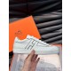 Hermes Boomerang Sneakers In White Epsom Calfskin