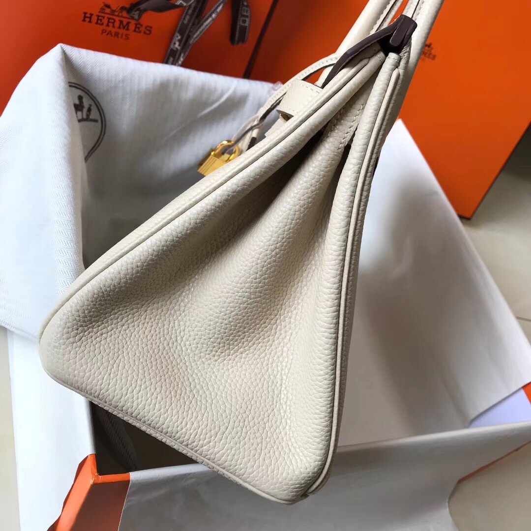 Hermes Beton Clemence Birkin 35cm Bag