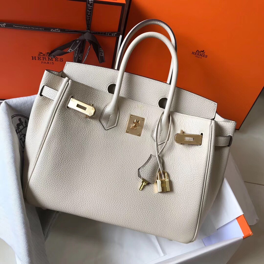 Hermes Beton Clemence Birkin 35cm Bag