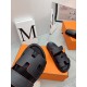 Hermes Men's Chypre Sandals in Black Epsom Calfskin