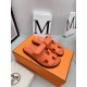 Hermes Men's Chypre Sandals in Orange Epsom Calfskin