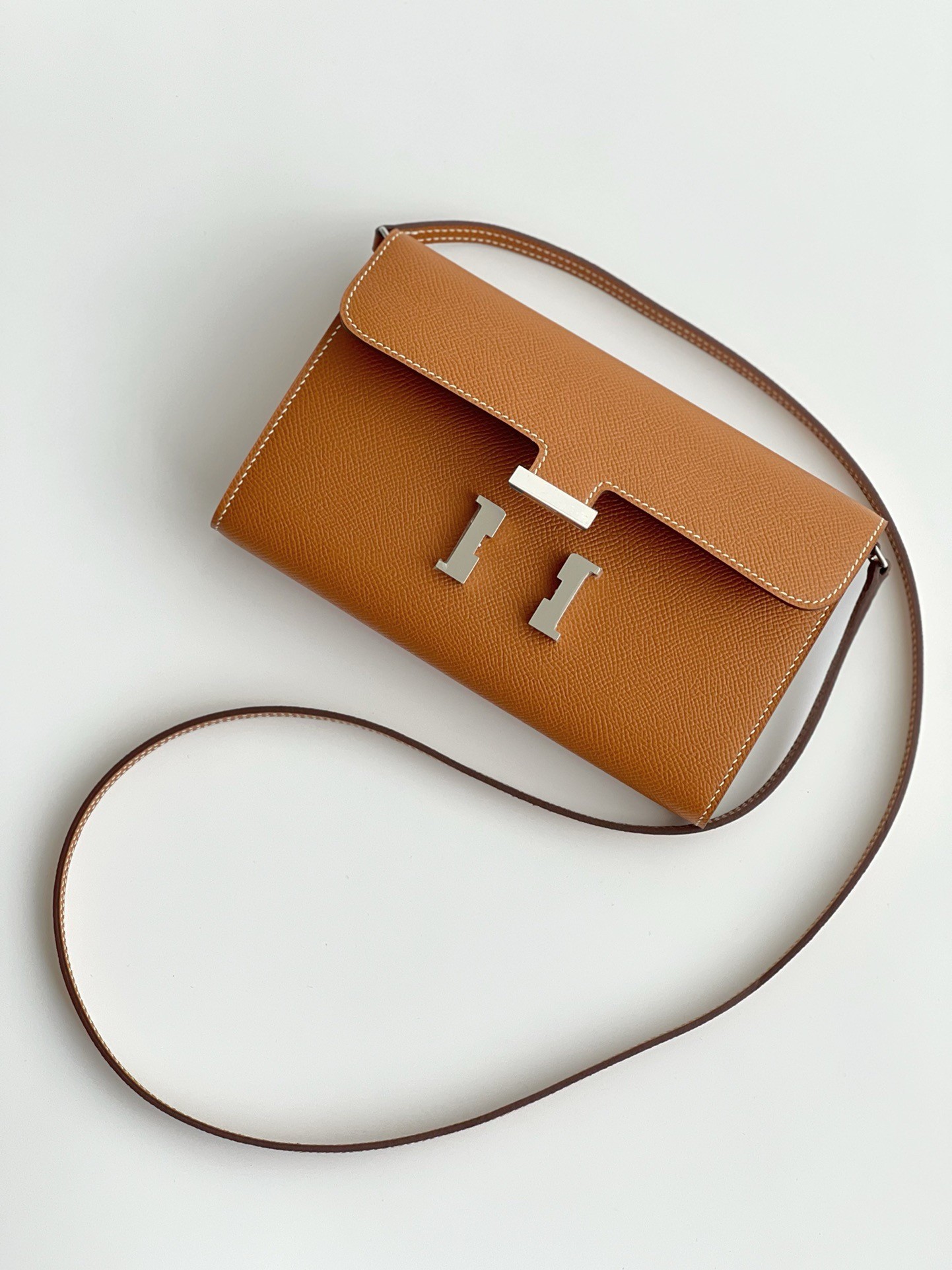 Hermes Constance To Go Wallet in Gold Epsom Calfskin