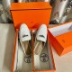 Hermes Women's Oz Mules in White Leather