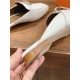 Hermes Women's Oz Mules in White Calfskin