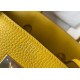 Hermes Yellow Clemence Birkin 35cm Bag