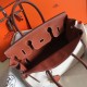 Hermes Canvas Birkin 35cm Bag With Brown Leather