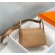 Hermes Lindy Mini Bag In Chai Clemence Leather GHW