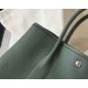 Hermes Garden Party 36 Bag In Vert Amanda Clemence Leather