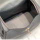 Hermes Lindy 26cm Bag In Gris Meyer Clemence Leather GHW