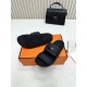 Hermes Men's Jackson Sandal in Black Calfskin