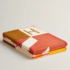 Hermes Avalon H Club Blanket in Terre Cuite/Yellow Cashmere