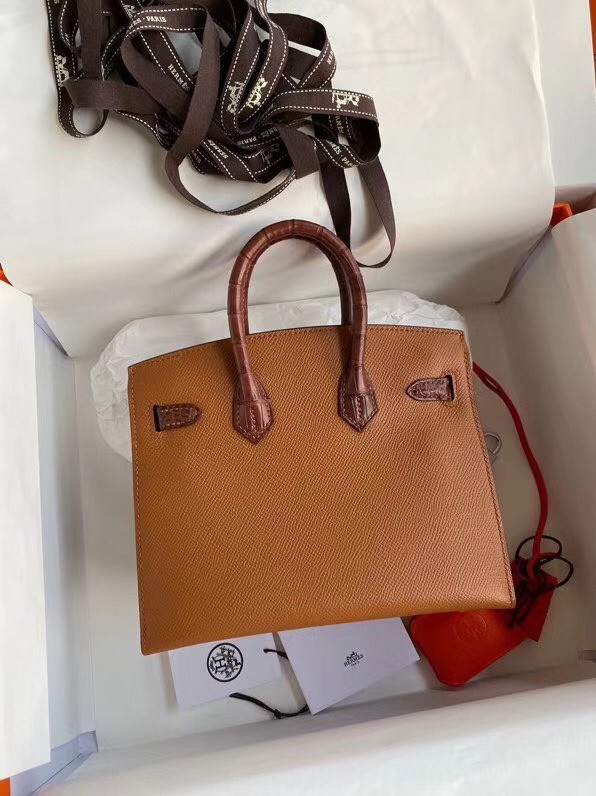 Hermes Brown Sac Faubourg Birkin 20 Sellier Limited Edition Bag