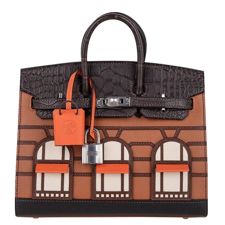 Hermes Brown Sac Faubourg Birkin 20 Sellier Limited Edition Bag