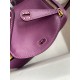 Hermes Mini Lindy Handmade Bag In Anemone Swift Leather