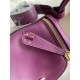 Hermes Mini Lindy Handmade Bag In Anemone Swift Leather