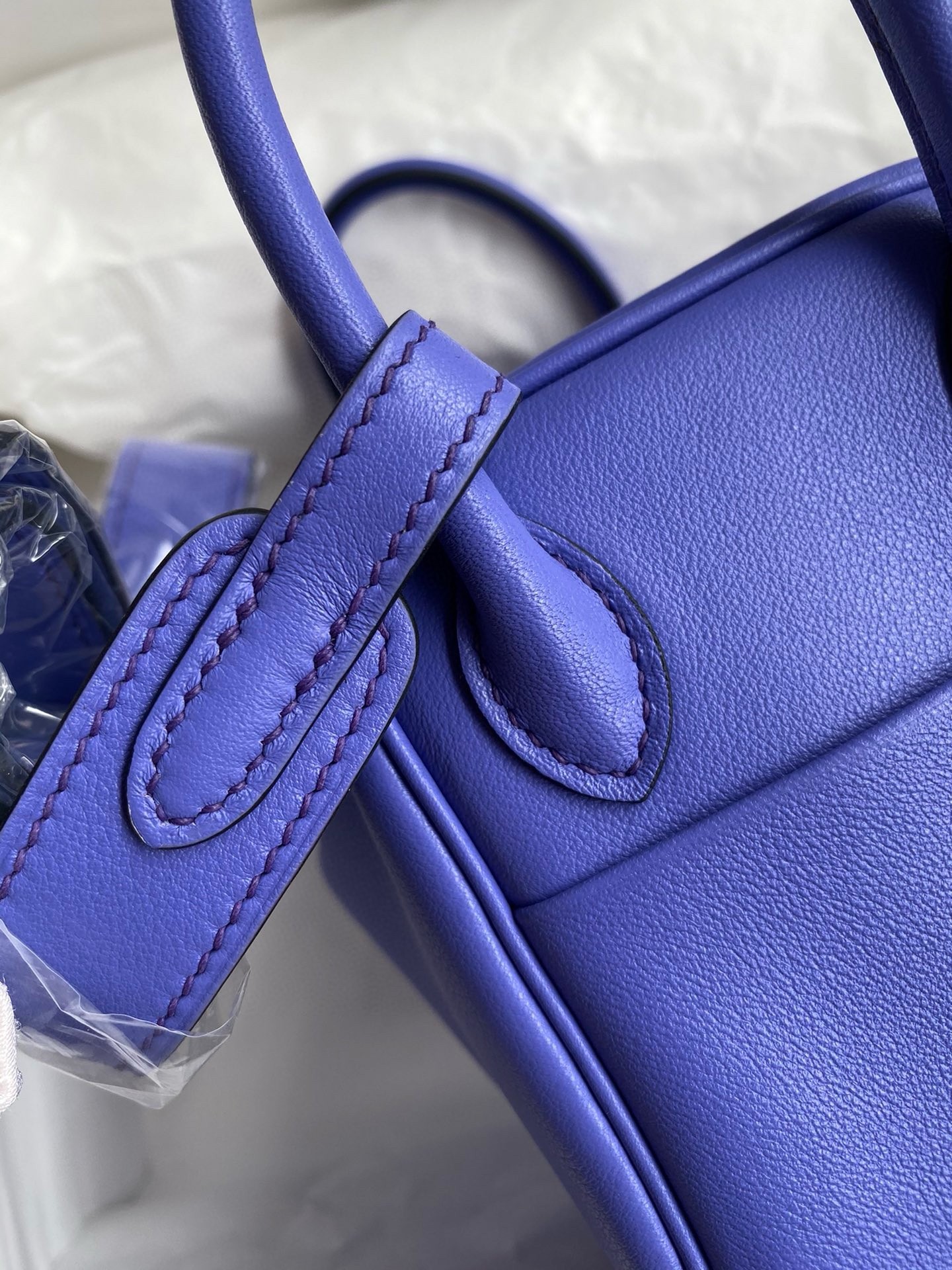 Hermes Mini Lindy Handmade Bag In Lilas Swift Leather