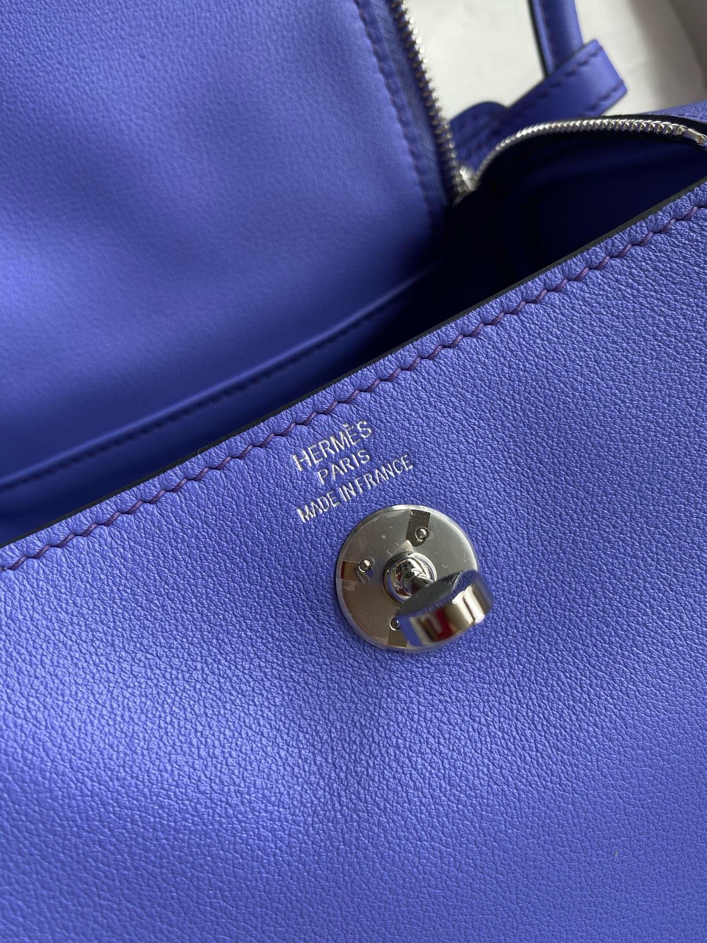 Hermes Mini Lindy Handmade Bag In Lilas Swift Leather