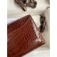 Hermes Constance To Go Wallet in Dark Brown Shiny Alligator Leather