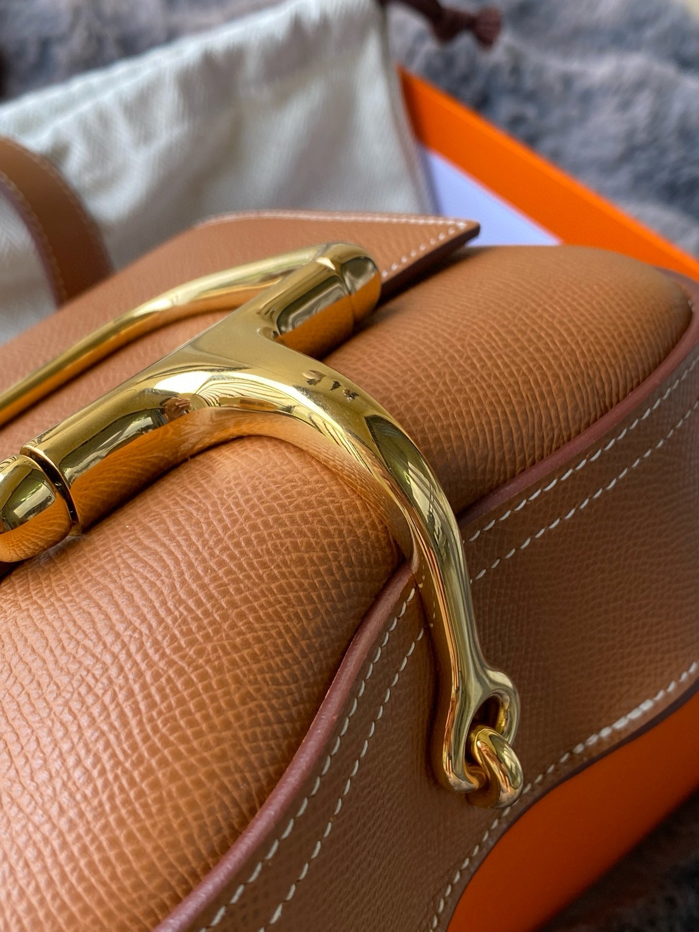 Hermes Della Cavalleria II Mini Bag in Gold Epsom Calfskin