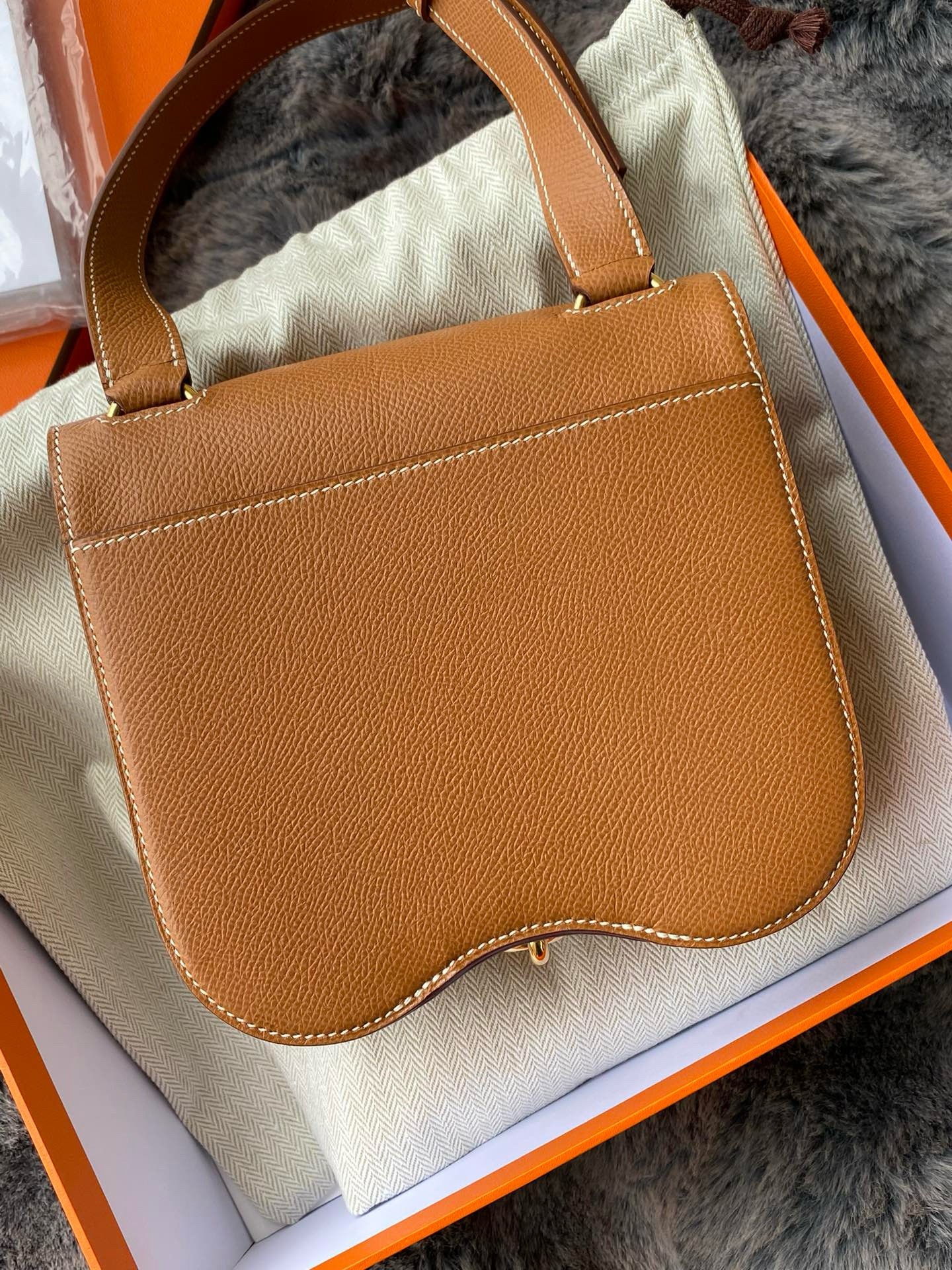 Hermes Della Cavalleria II Mini Bag in Gold Epsom Calfskin