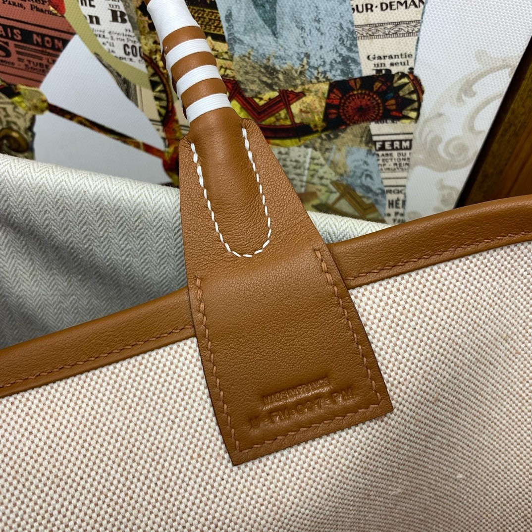 Hermes Steeple 25 Bag in H Plume Canvas with Fantaisie d'Etriers