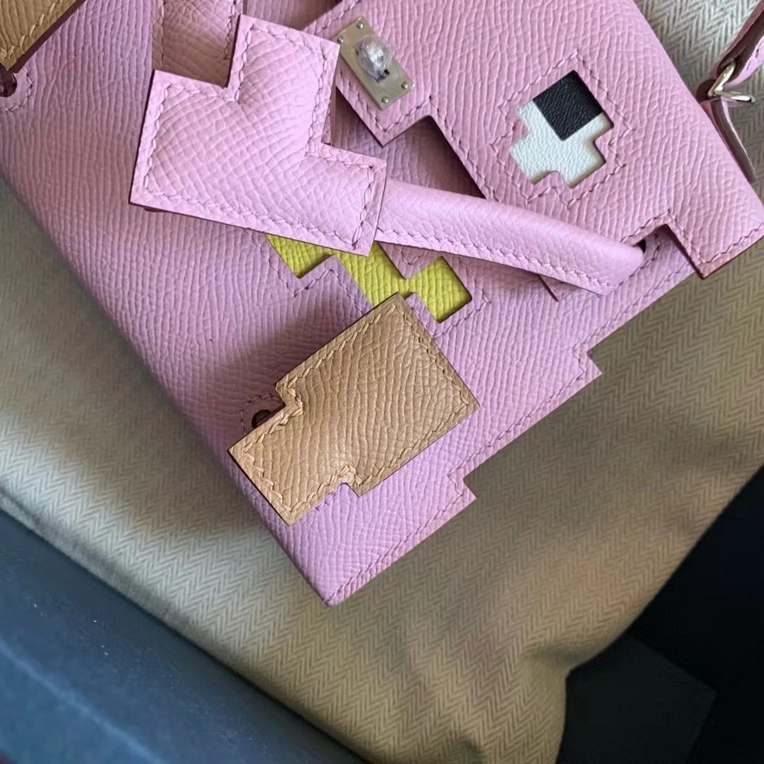 Hermes Kelly Doll Picto Bag in Mauve Sylvestre Epsom Calfskin