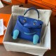 Hermes Kelly Doll Quelle Idole Bag in Blue Swift Calfskin