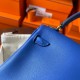 Hermes Kelly Doll Quelle Idole Bag in Blue Swift Calfskin