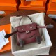 Hermes Kelly Doll Quelle Idole Bag in Bordeaux Swift Calfskin