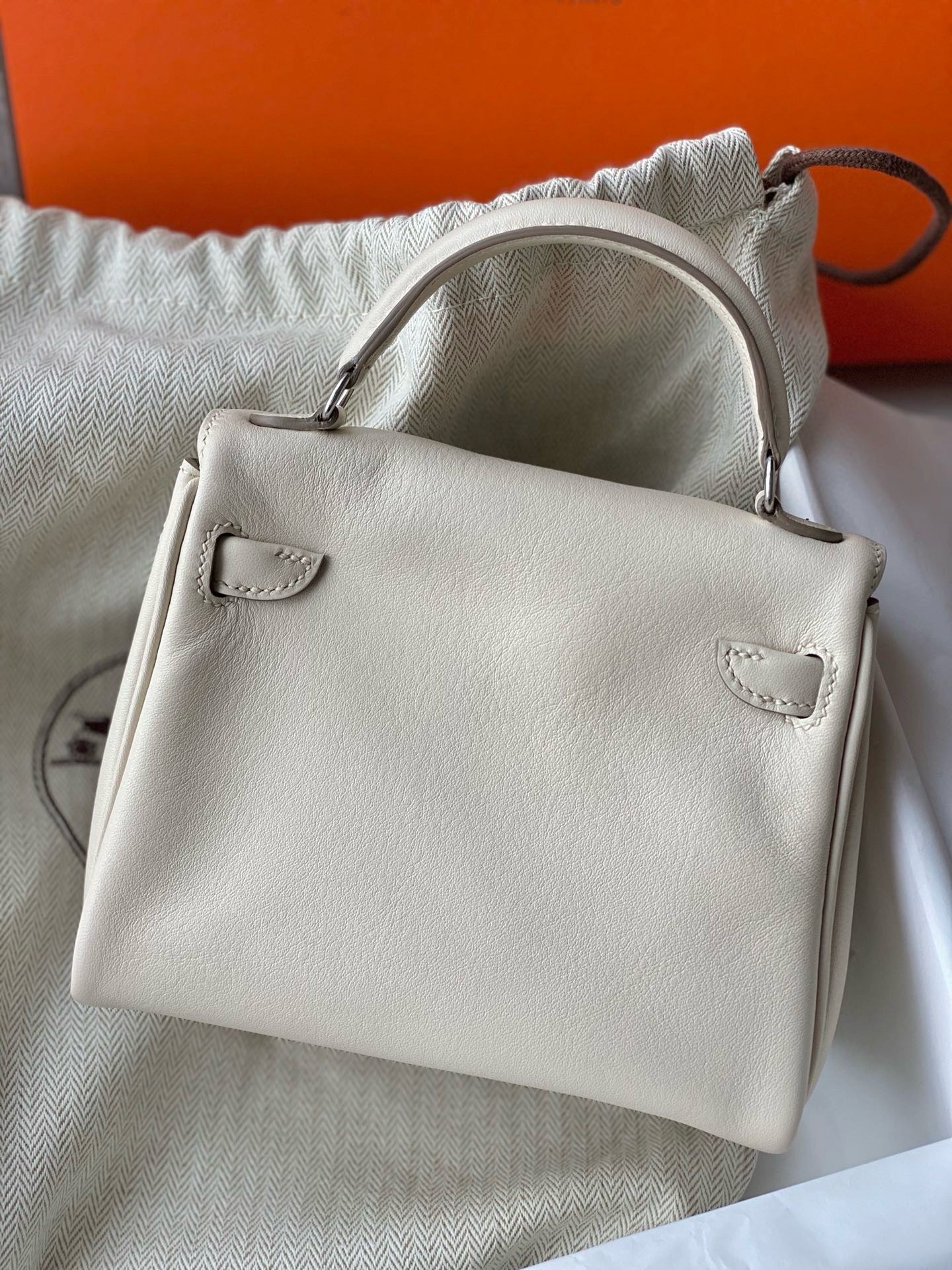 Hermes Kelly Doll Quelle Idole Bag in Craie Swift Calfskin