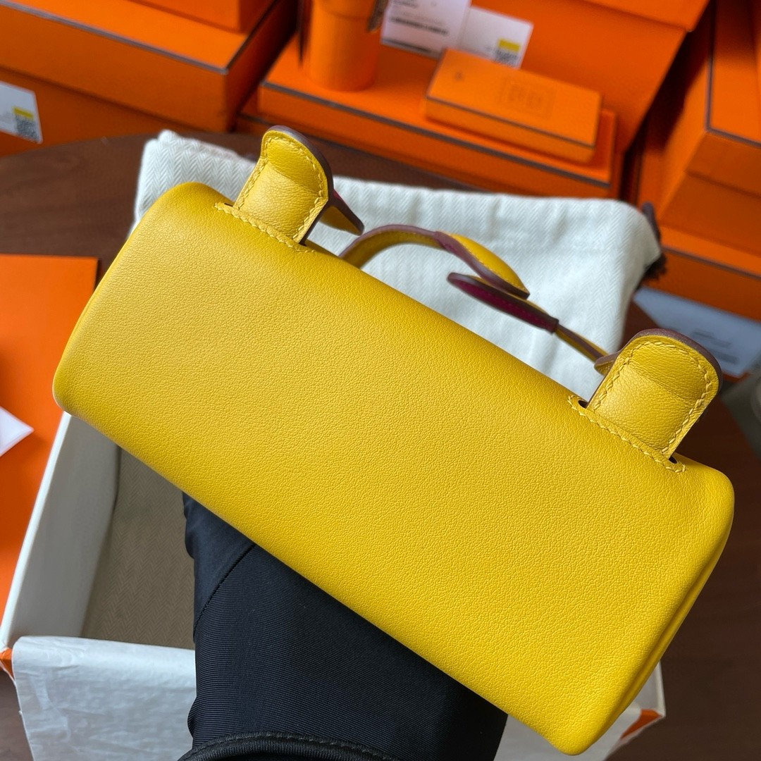 Hermes Kelly Doll Quelle Idole Bag in Jaune Ambre Swift Calfskin