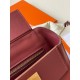 Hermes 24/24 Mini 21 Handmade Bag in Rouge H Evercolor Leather