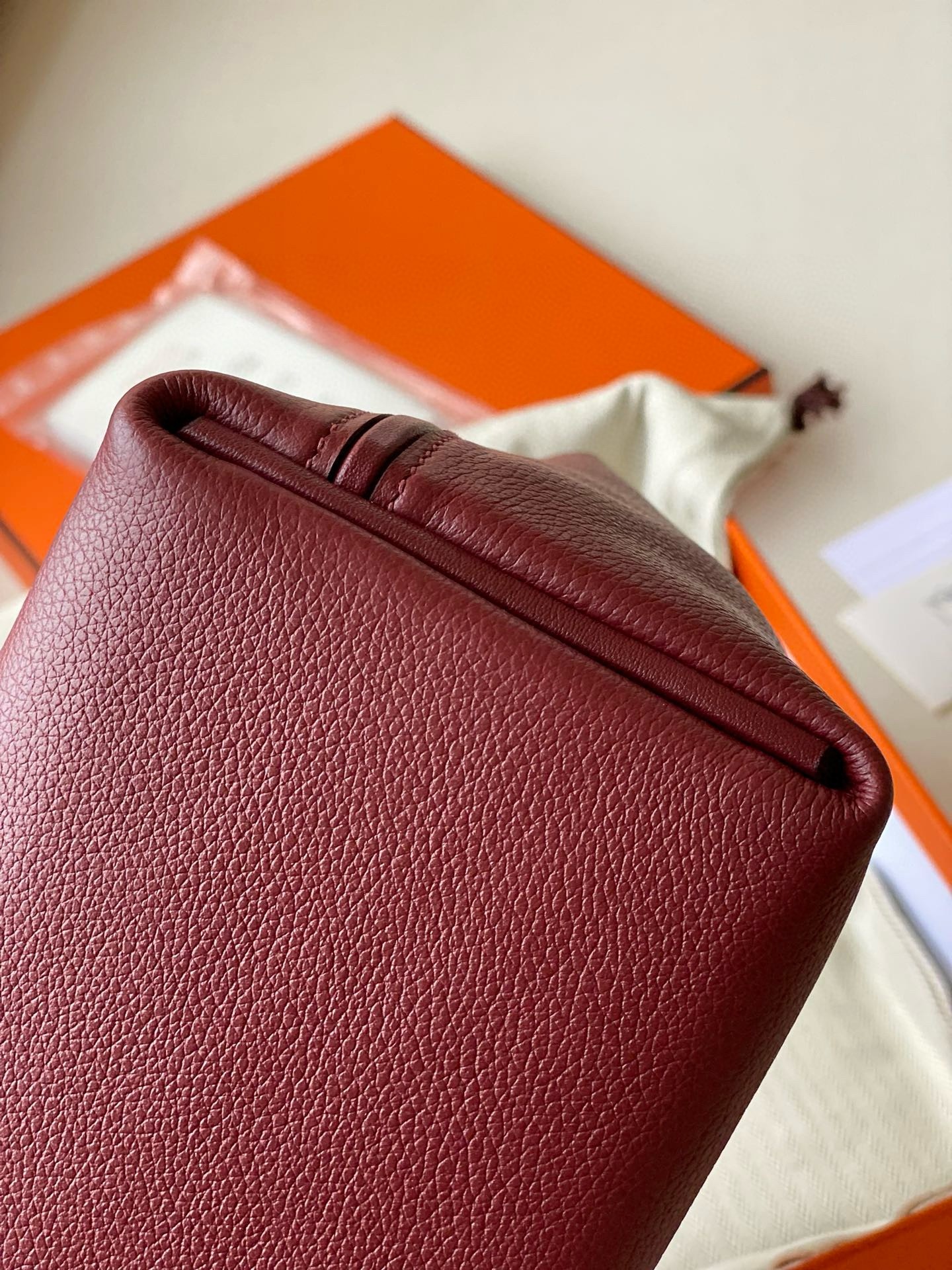 Hermes 24/24 Mini 21 Handmade Bag in Rouge H Evercolor Leather