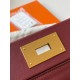 Hermes 24/24 Mini 21 Handmade Bag in Rouge H Evercolor Leather