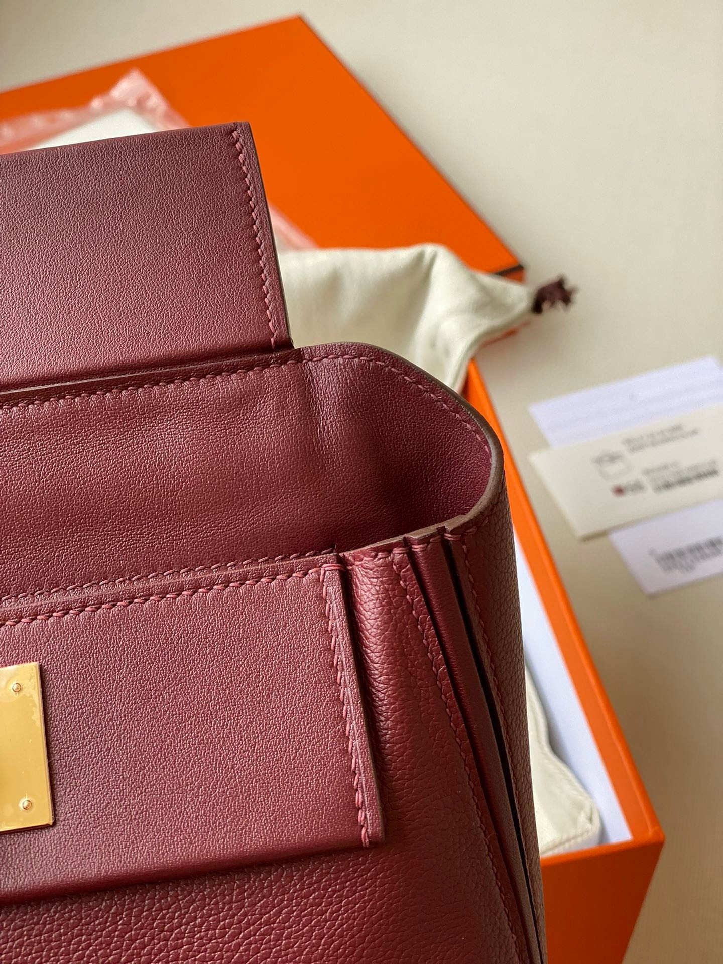 Hermes 24/24 Mini 21 Handmade Bag in Rouge H Evercolor Leather