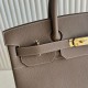 Hermes HAC Birkin 40 Handmade Bag in Taupe Clemence Leather