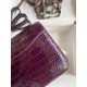 Hermes Constance 18 Handmade Bag in Cassis Shiny Alligator Leather