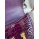 Hermes Constance 18 Handmade Bag in Cassis Shiny Alligator Leather