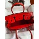 Hermes Birkin 25 Handmade Bag In Red Crocodile Niloticus Shiny Skin