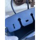 Hermes Birkin 25 Sellier Handmade Bag in Blue Brighton Epsom Calfskin