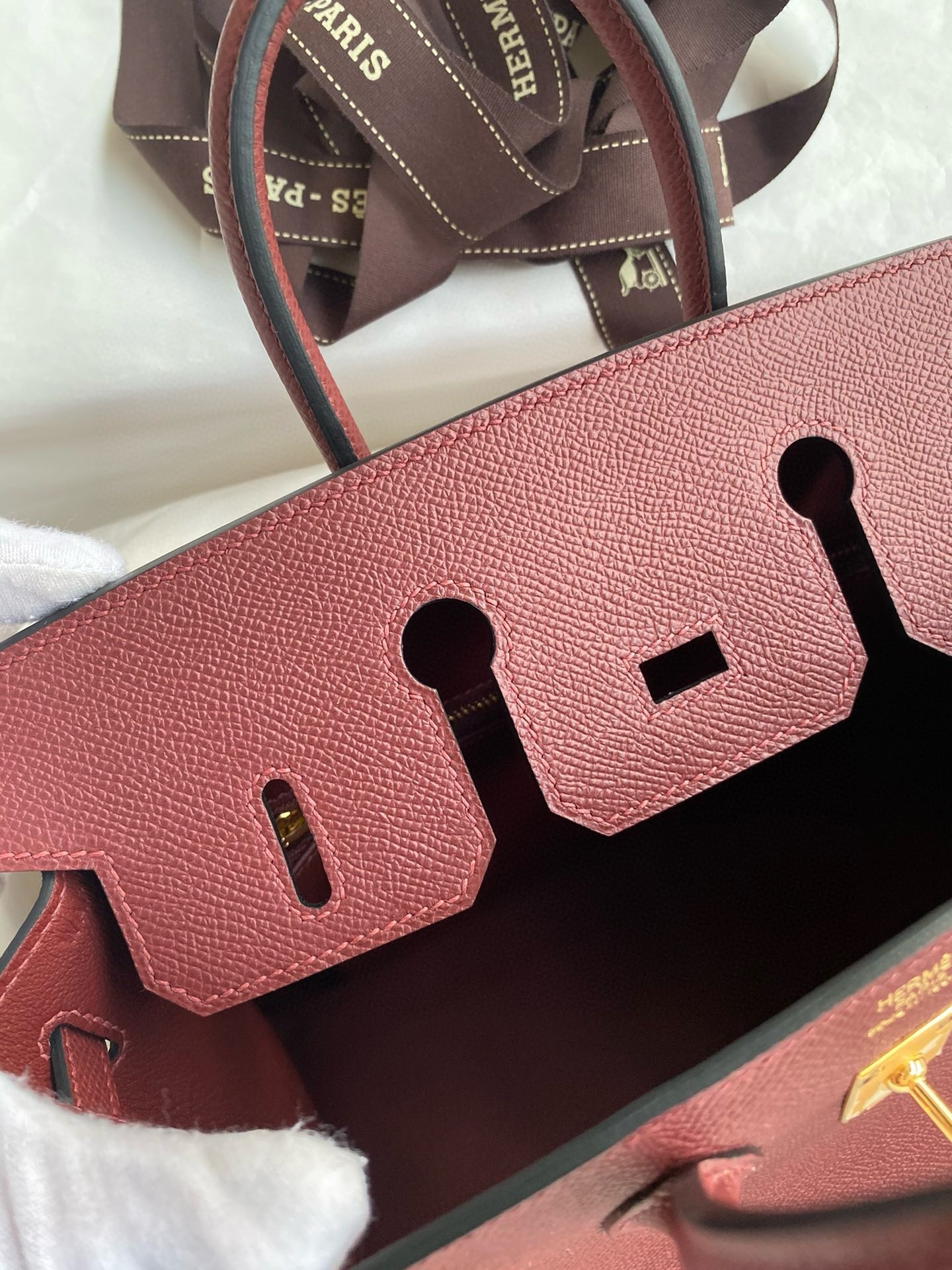 Hermes Birkin 25 Sellier Handmade Bag in Rouge H Epsom Calfskin