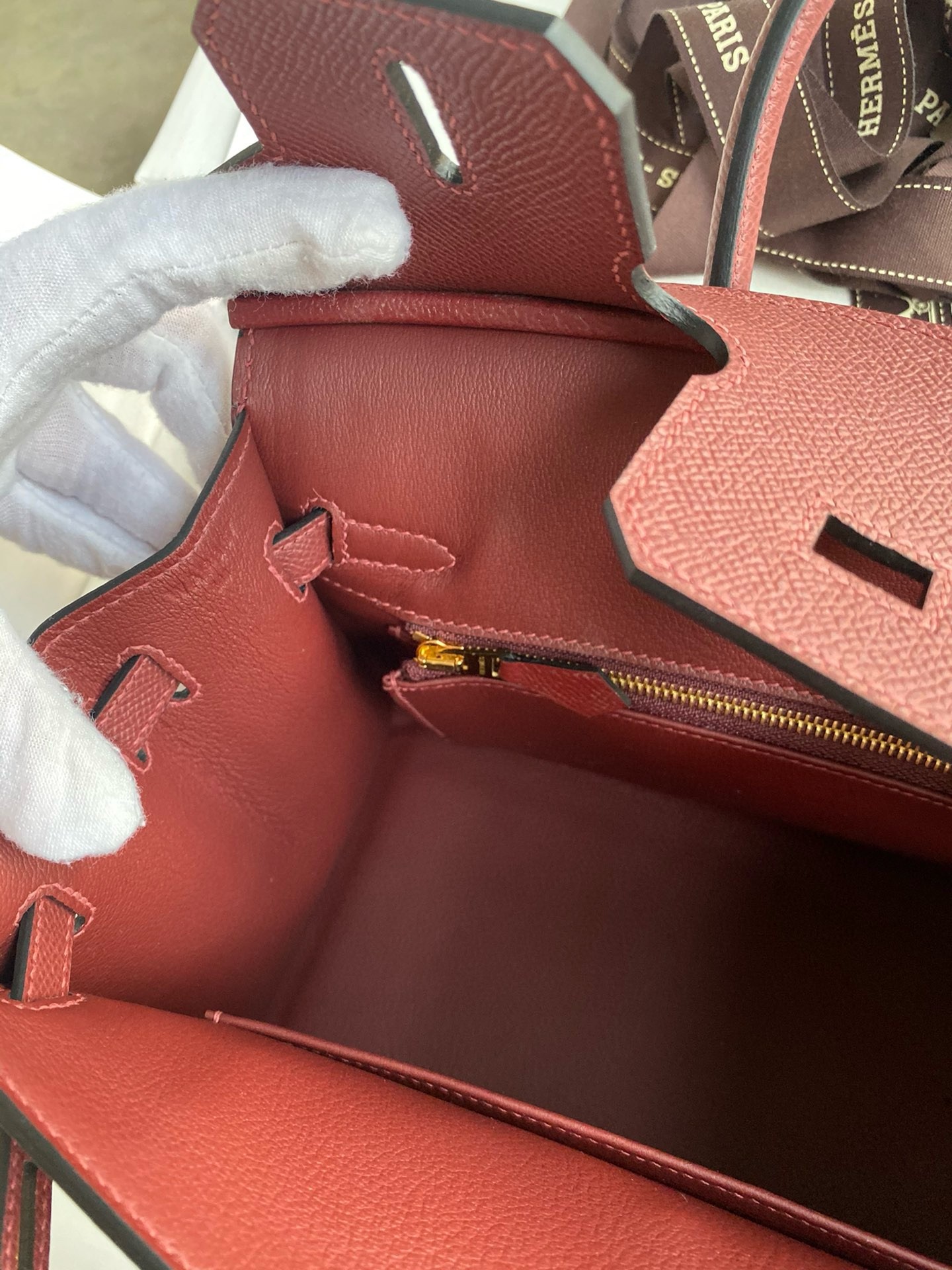 Hermes Birkin 25 Sellier Handmade Bag in Rouge H Epsom Calfskin