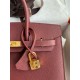 Hermes Birkin 25 Sellier Handmade Bag in Rouge H Epsom Calfskin