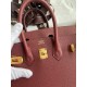 Hermes Birkin 25 Sellier Handmade Bag in Rouge H Epsom Calfskin