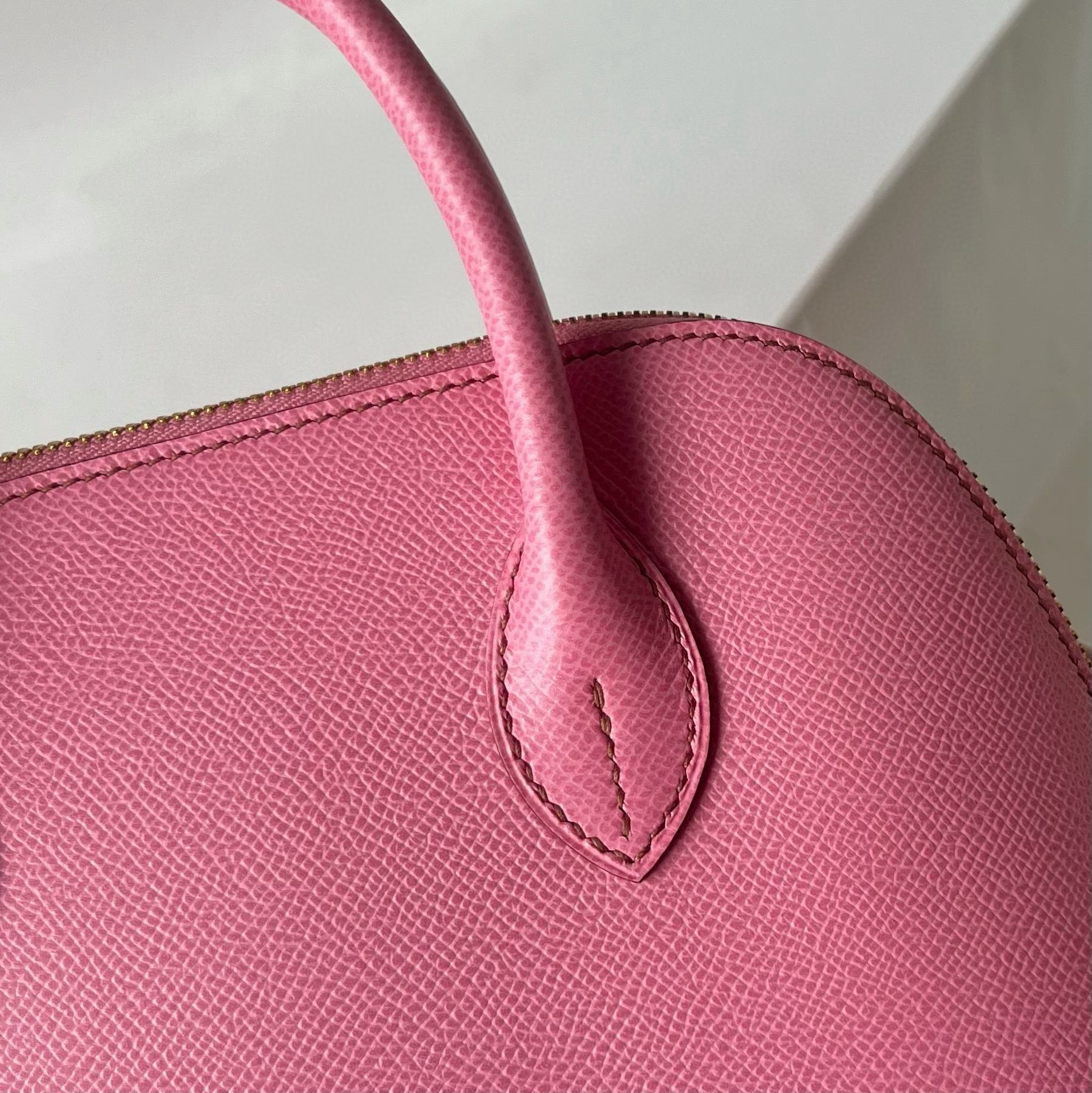 Hermes Bolide 1923 25 Handmade Bag in Rose Sakura Epsom Calfskin