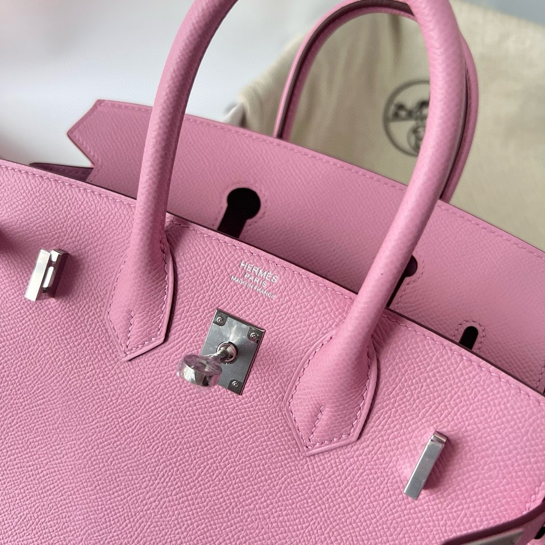 Hermes Birkin 25 Sellier Handmade Bag in Mauve Sylvestre Epsom Calfskin