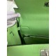 Hermes Kelly Retourne 28 Handmade Bag in Vert Criquet Evercolor Calfskin