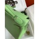 Hermes Kelly Retourne 28 Handmade Bag in Vert Criquet Evercolor Calfskin