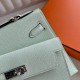 Hermes Kelly En Desordre 20 Handmade Bag in Vert Fizz Epsom Calfskin