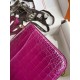 Hermes Constance 18 Handmade Bag in Rose Scheherazade Shiny Alligator Leather